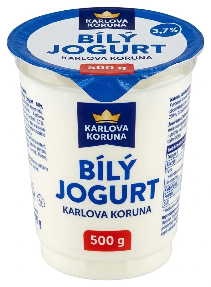 Bílý jogurt Karlova koruna