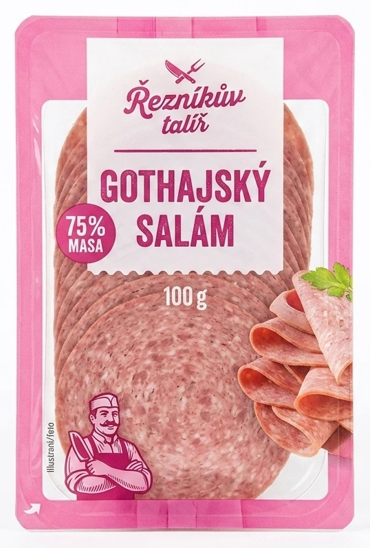 Gothajský salám Řezníkův talíř krájený