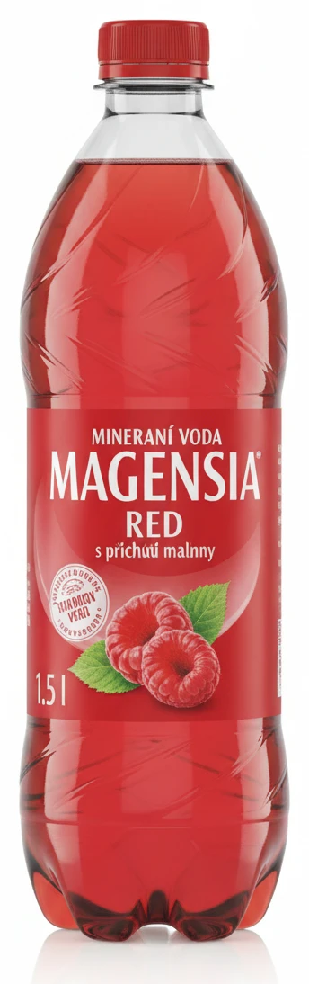 Minerální voda Magnesia Red s příchutí maliny