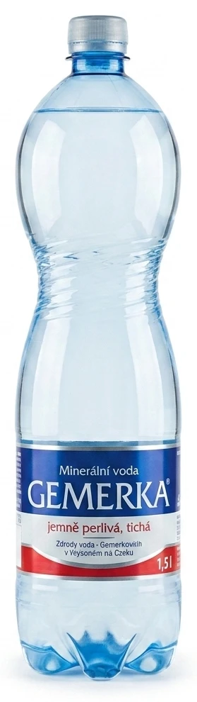 Minerální voda Gemerka jemně perlivá, tichá