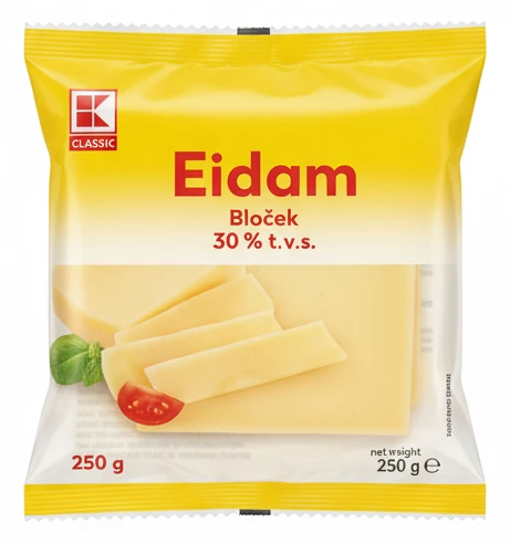 Eidam 30% polotvrdý sýr bloček