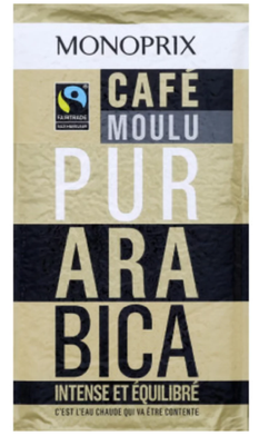 Monoprix Mletá káva Arabica, intenzivní a vyvážená chuť