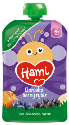 Hami Příkrm Jablko, banán, černý rybíz a borůvky