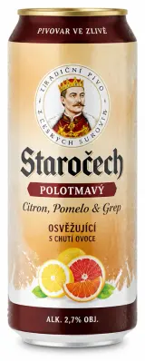 Staročech polotmavý citron, pomelo & grep plech