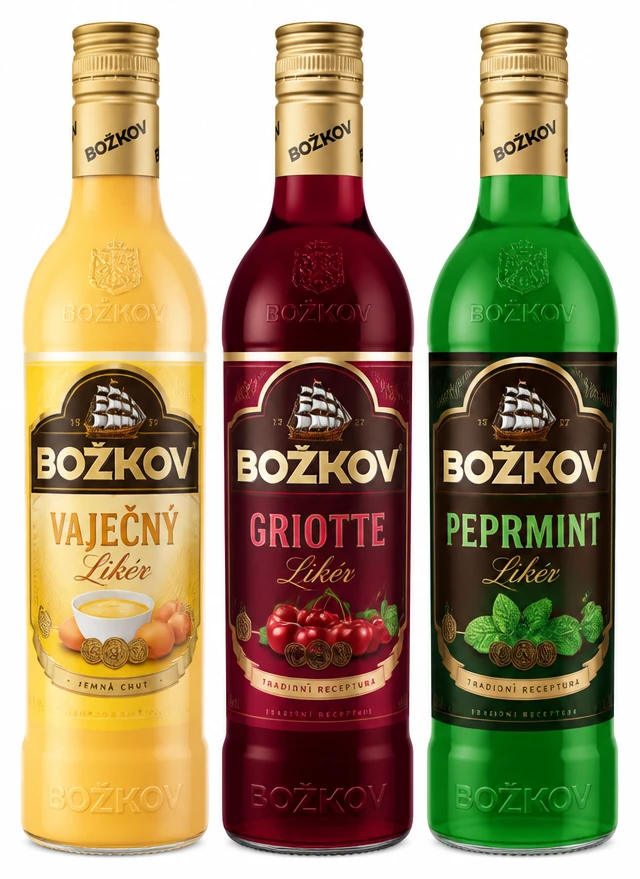 Vaječný likér, Griotte, Peprmint Božkov