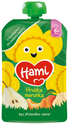 Hami Příkrm Jablko, hruška, banán a meruňka