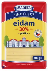 Madeta Jihočeský eidam 30% - plátky