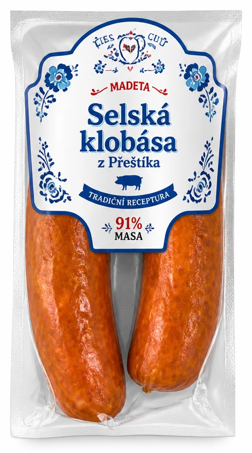 Selská klobása z Přeštíka