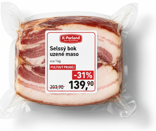 Selský bok uzené maso