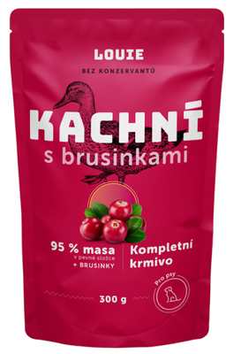 Louie Kapsička kachní s brusinkami, vitamíny a minerály pro psy