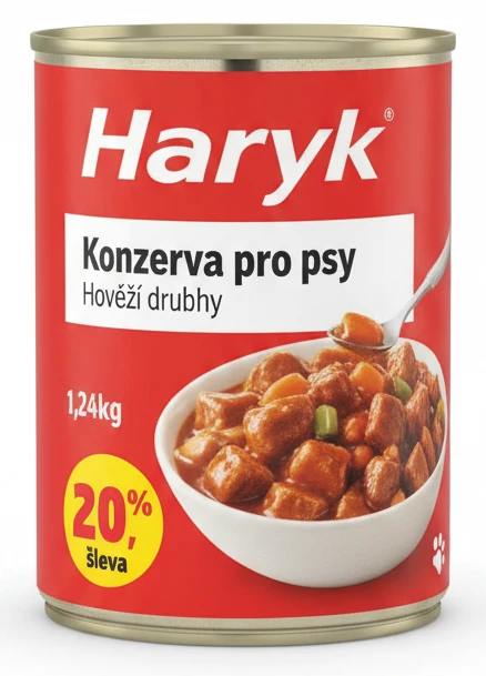 Konzerva pro psy Haryk