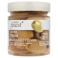 Finest Zelené Halkidiki olivy vypeckované 210g