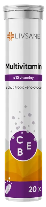 LIVSANE Multivitamin s 10 vitaminy šum.tbl.20ks