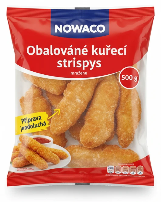 Obalované kuřecí stripsy Nowaco
