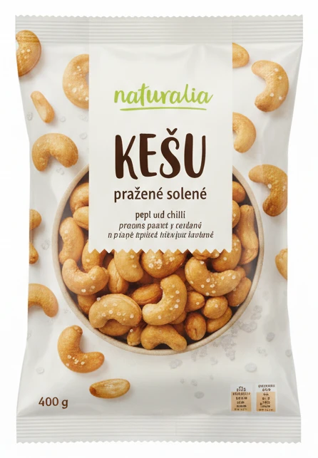 Kešu XXL Naturalia pražené solené