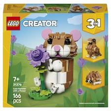 LEGO Creator 3 v 1 31376 Roztomilý křeček s květinou