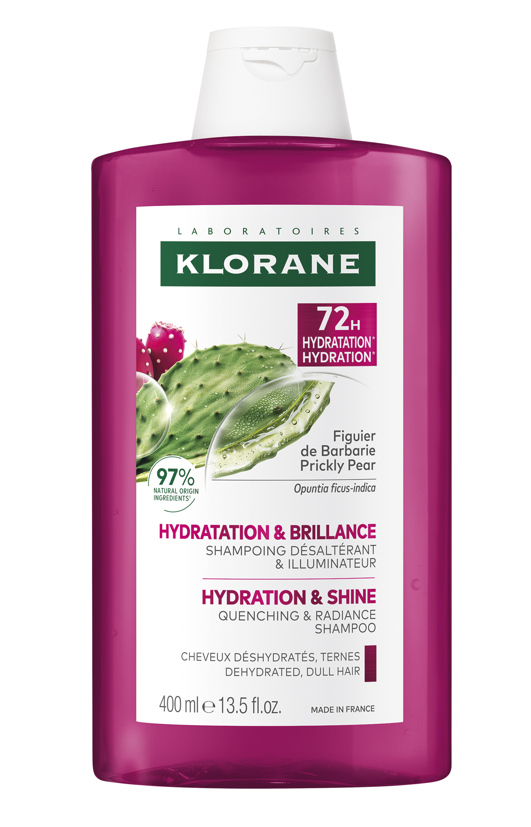 KLORANE Hydratační šampon s opuncií 400ml