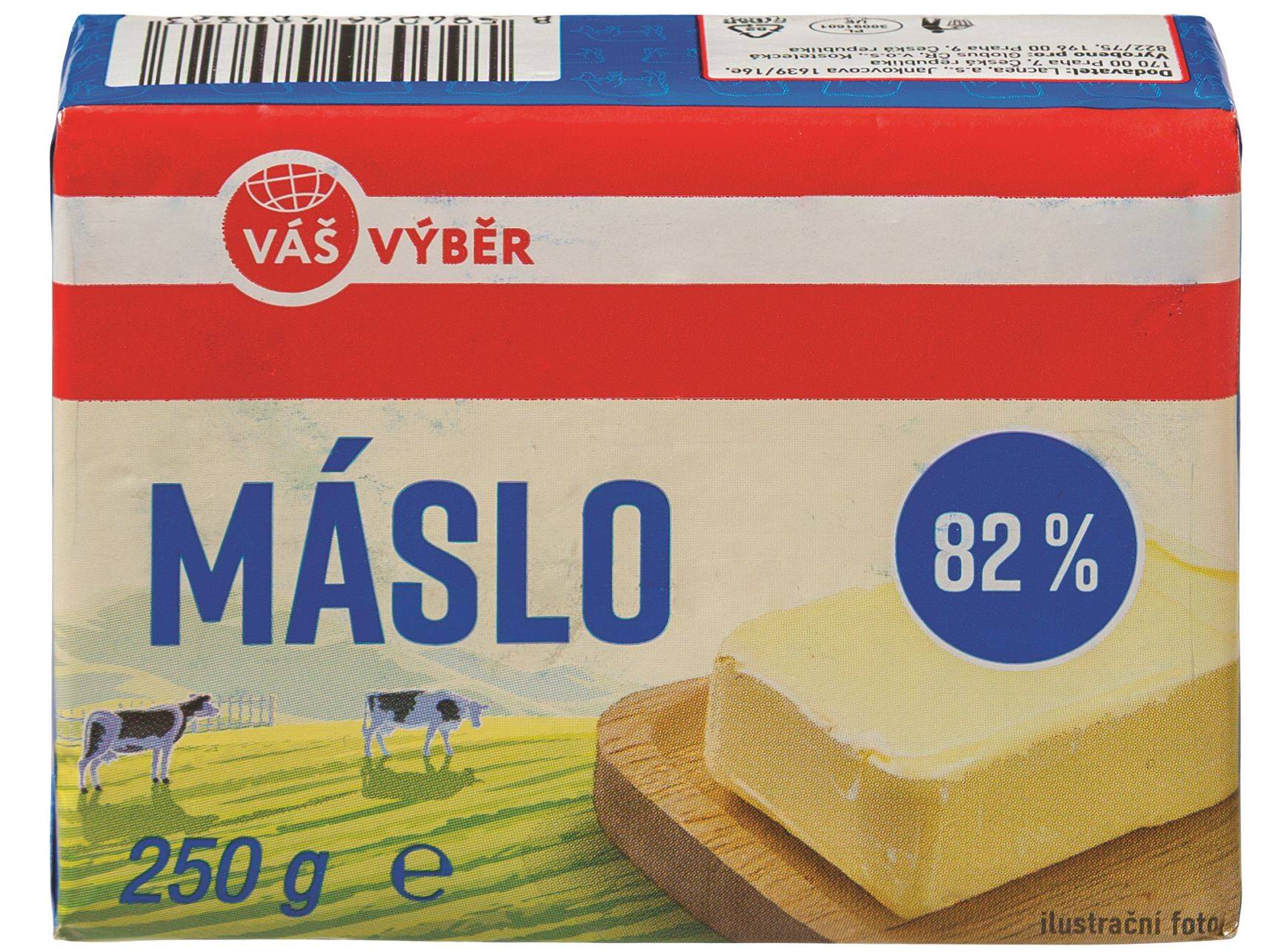 Váš Výběr Máslo 82% 250g