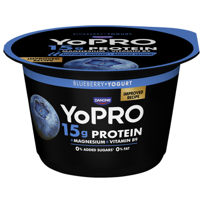 YoPRO Protein dezert s borůvkovou příchutí