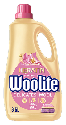 Woolite Keratin Therapy Delicate & Wool tekutý prací prostředek, 3,6L