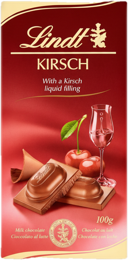 Lindt Mléčná čokoláda s třešňovou náplní