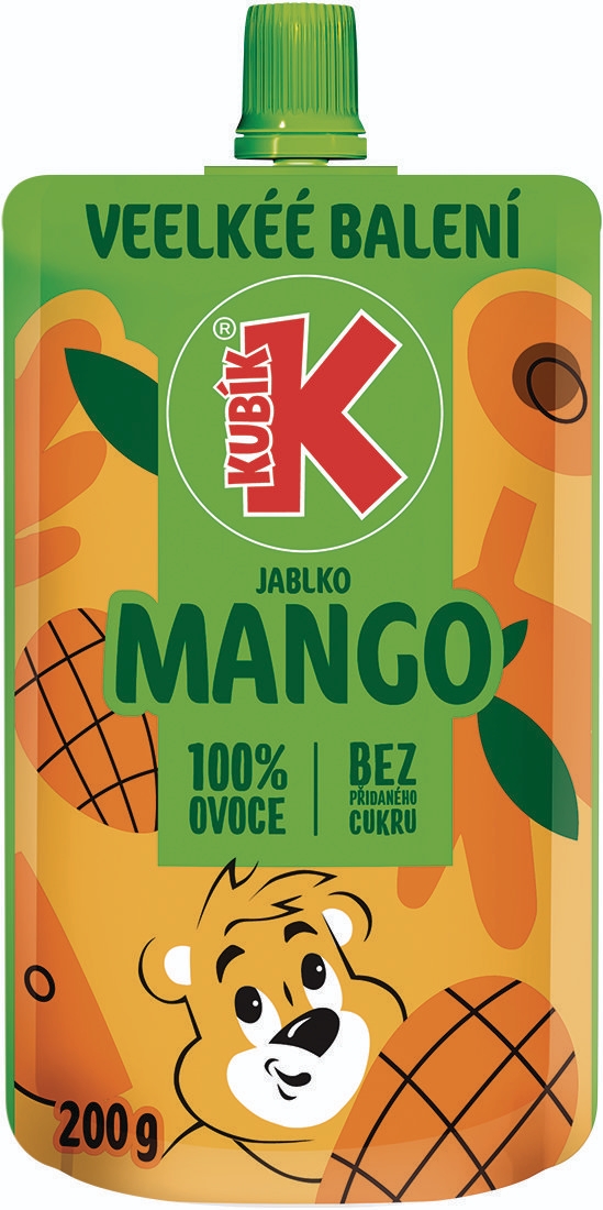 Kubík Kapsička 100% jablko, mango 200 g
