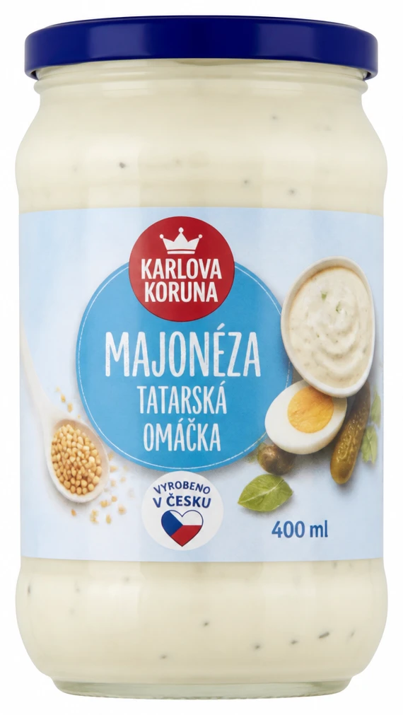 Majonéza, tatarská omáčka Karlova koruna