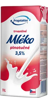 Pragolaktos Trvanlivé mléko 3,5% plnotučné mléko 1l