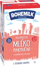 Bohemilk, Trvanlivé mléko z podhůří Orlických hor - plnotučné 1 l