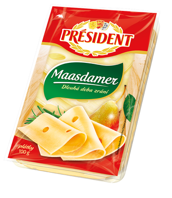 Président Maasdamer plátkový sýr