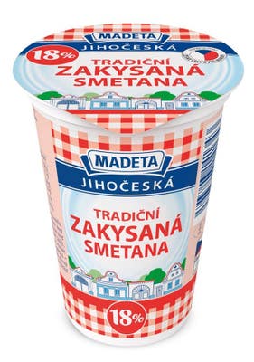 Madeta Jihočeská zakysaná smetana 18%