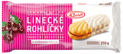 Klasa Linecké rohlíčky v jogurtové polevě s višňovou náplní