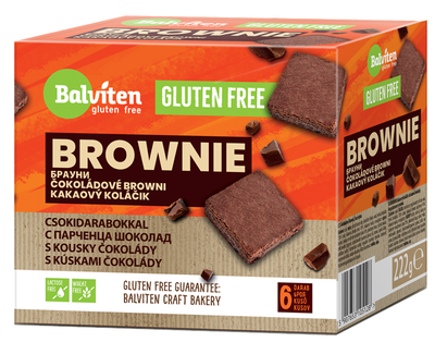 Balviten Brownie kakaové s kousky čokolády, bez lepku (6x37g)