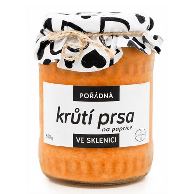 Pořádně ve sklenici Krůtí prsa na paprice