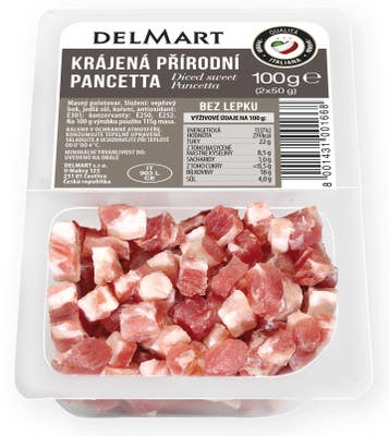 Delmart Krájená přírodní pancetta (2x50g)