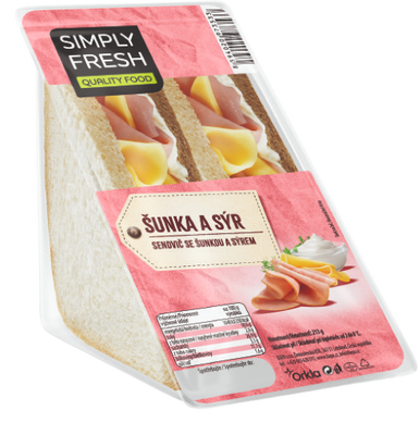 Simply Fresh Sendvič šunka a sýr