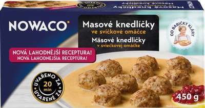 Nowaco Masové knedlíčky ve svíčkové omáčce Nowaco
