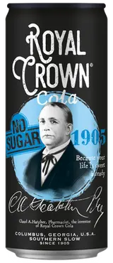 Royal Crown Cola No Sugar, plech