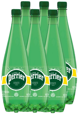 Perrier Přírodní Minerální voda perlivá, PET 6 x 1 L