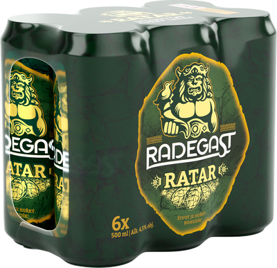 Radegast Ratar Ležák plech 6x500ml