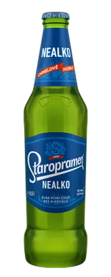 Staropramen Nealko, světlé nealkoholické, sklo