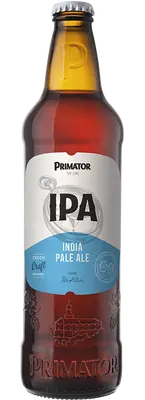 Primátor IPA, polotmavé svrchně kvašené silné pivo, sklo