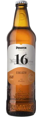 Primátor 16 Exkluziv, světlé silné pivo, sklo