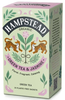 Hampstead Tea BIO zelený čaj s jasmínem a bergamotem 20ks