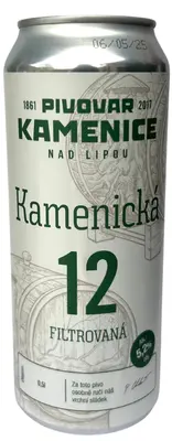 Pivovar Kamenice nad Lipou Kamenice 12° plech