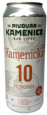 Pivovar Kamenice nad Lipou Kamenice 10° plech