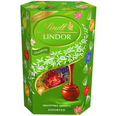 Lindt Bonboniéra Lindor Limitovaná edice čokoládových pralinek zelený mix