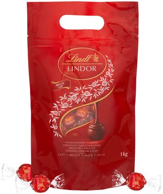 Lindt Bonboniéra Lindor Megabalení čokoládových pralinek mléčná čokoláda