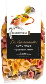 Les Créations Semolinové barevné těstoviny conchiglie