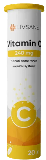 LIVSANE Vitamin C 240mg šumivé tablety pomeranč 20ks